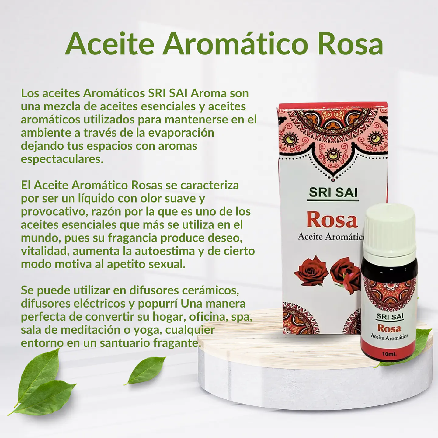 Aceite Aromático de Rosa, 10 ml. 3