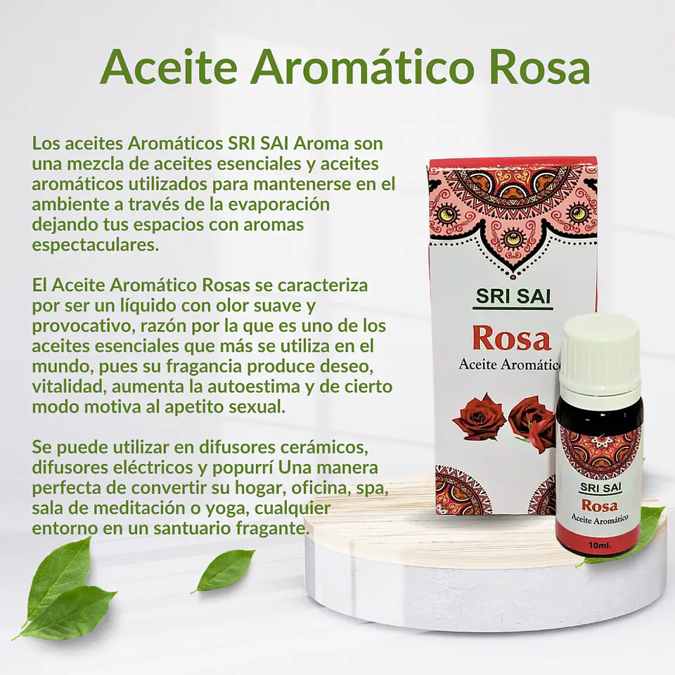 Aceite Aromático de Rosa, 10 ml. 3