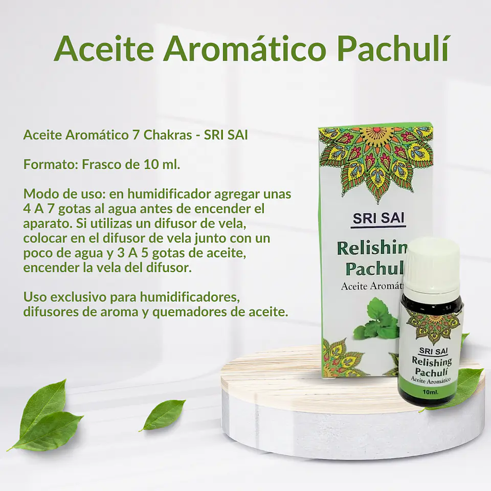 Aceite Aromático Pachulí, 10 ml. 2