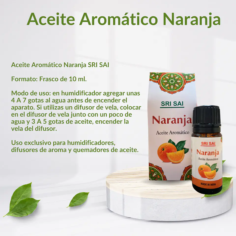 Aceite Aromático Naranja, 10 ml. 2