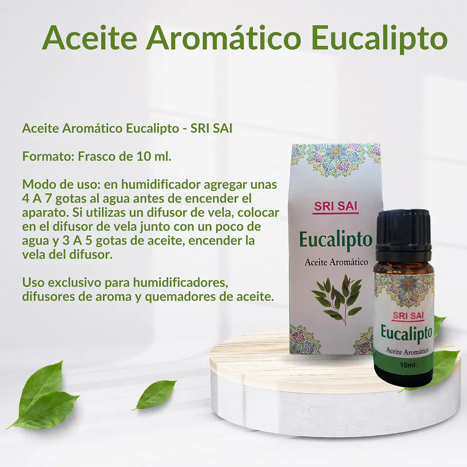 Aceite Aromático Eucalipto, 10 ml. 2