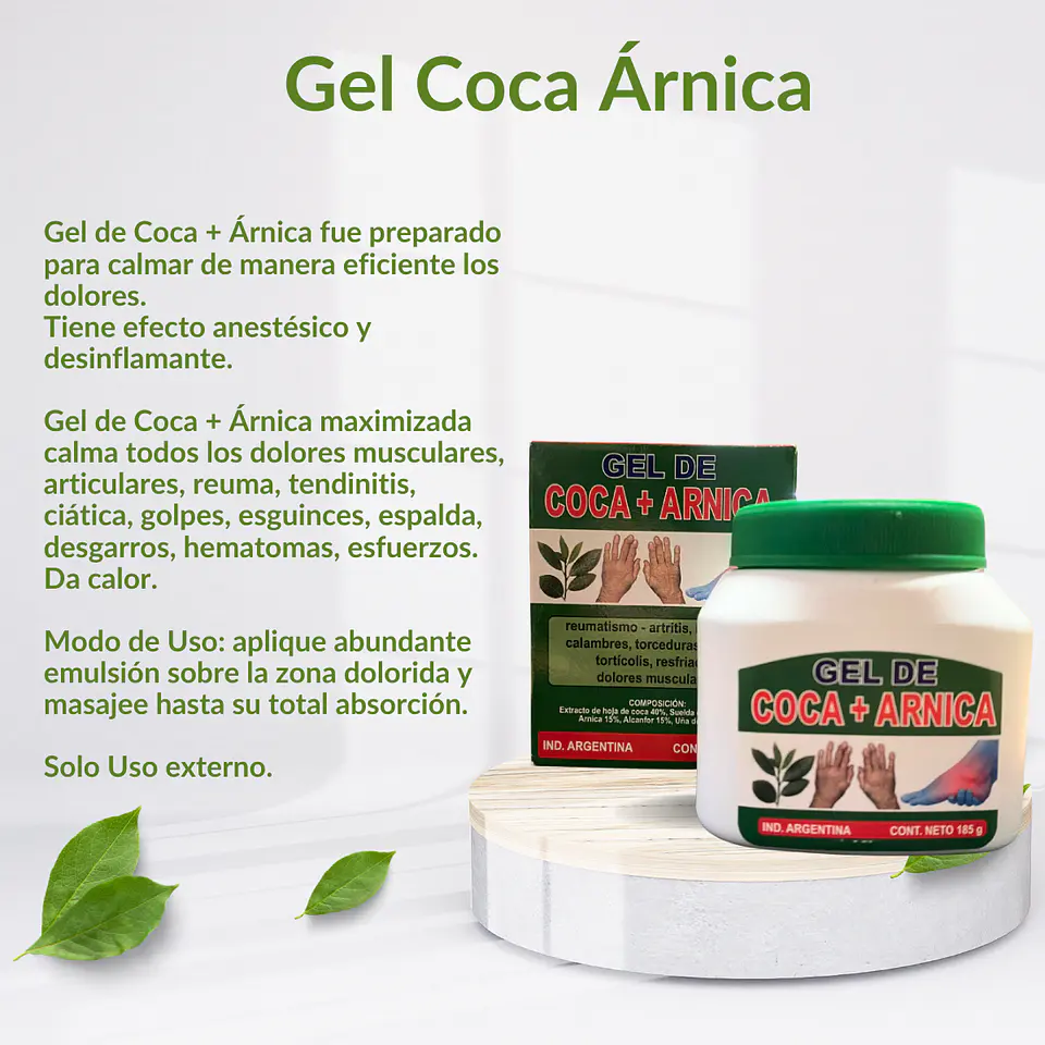 Gel Coca + Árnica. 185 gr. 2