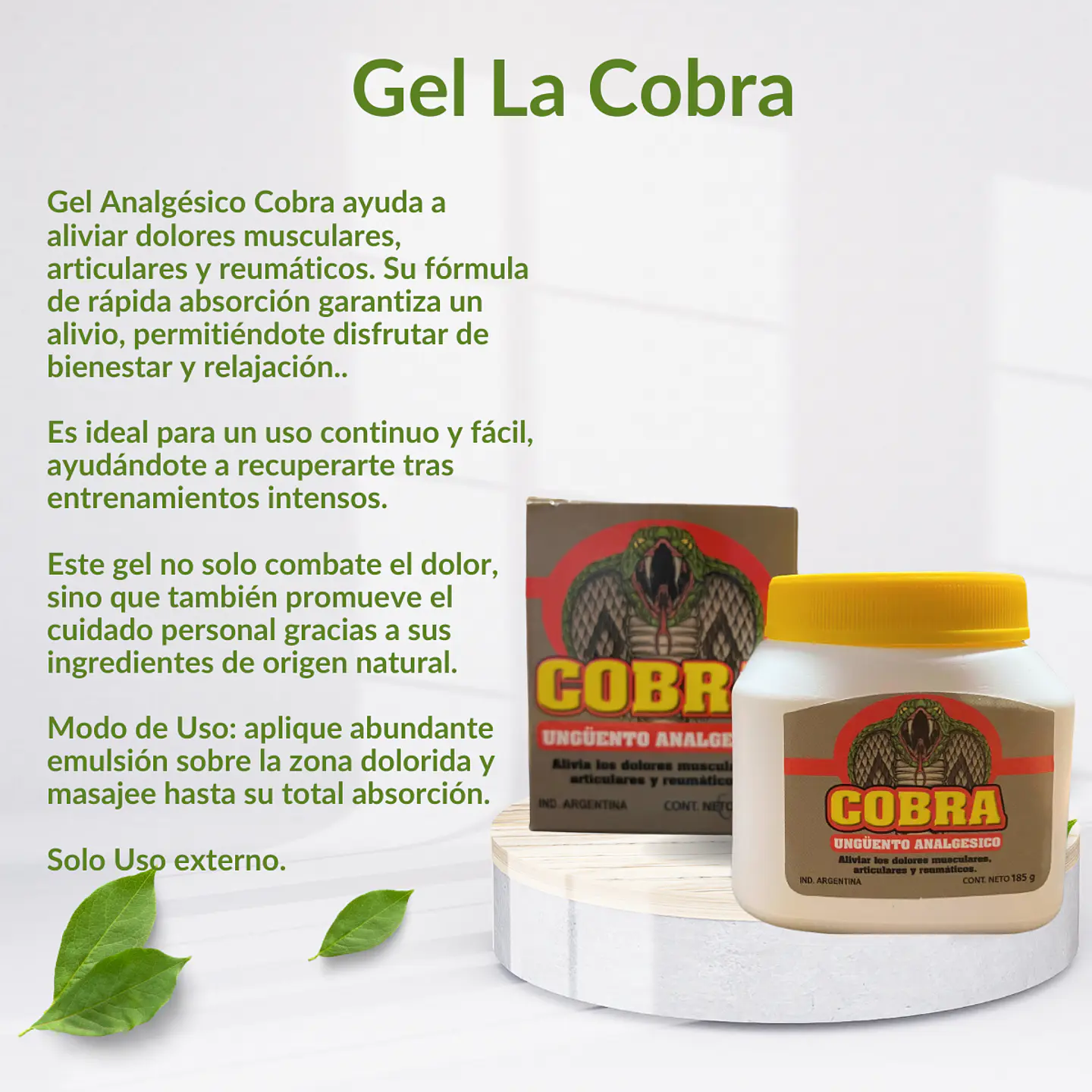 Gel La Cobra. 185 gr. 2