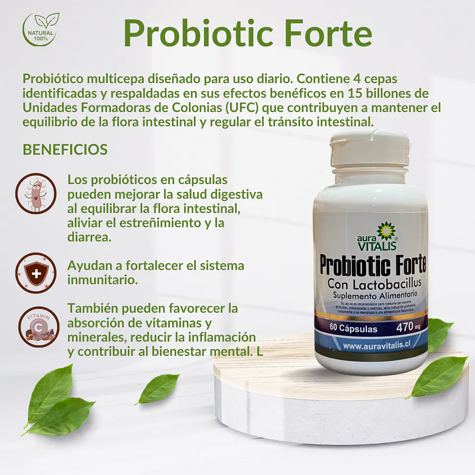 Probiotic Forte, 60 cápsulas 470 mg. 4