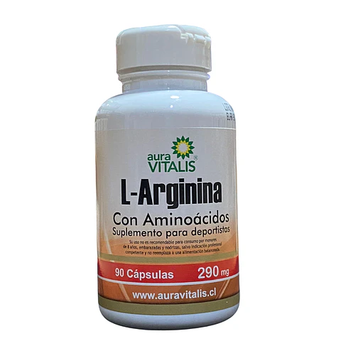 L-Arginina, 90 cápsulas 290 mg.