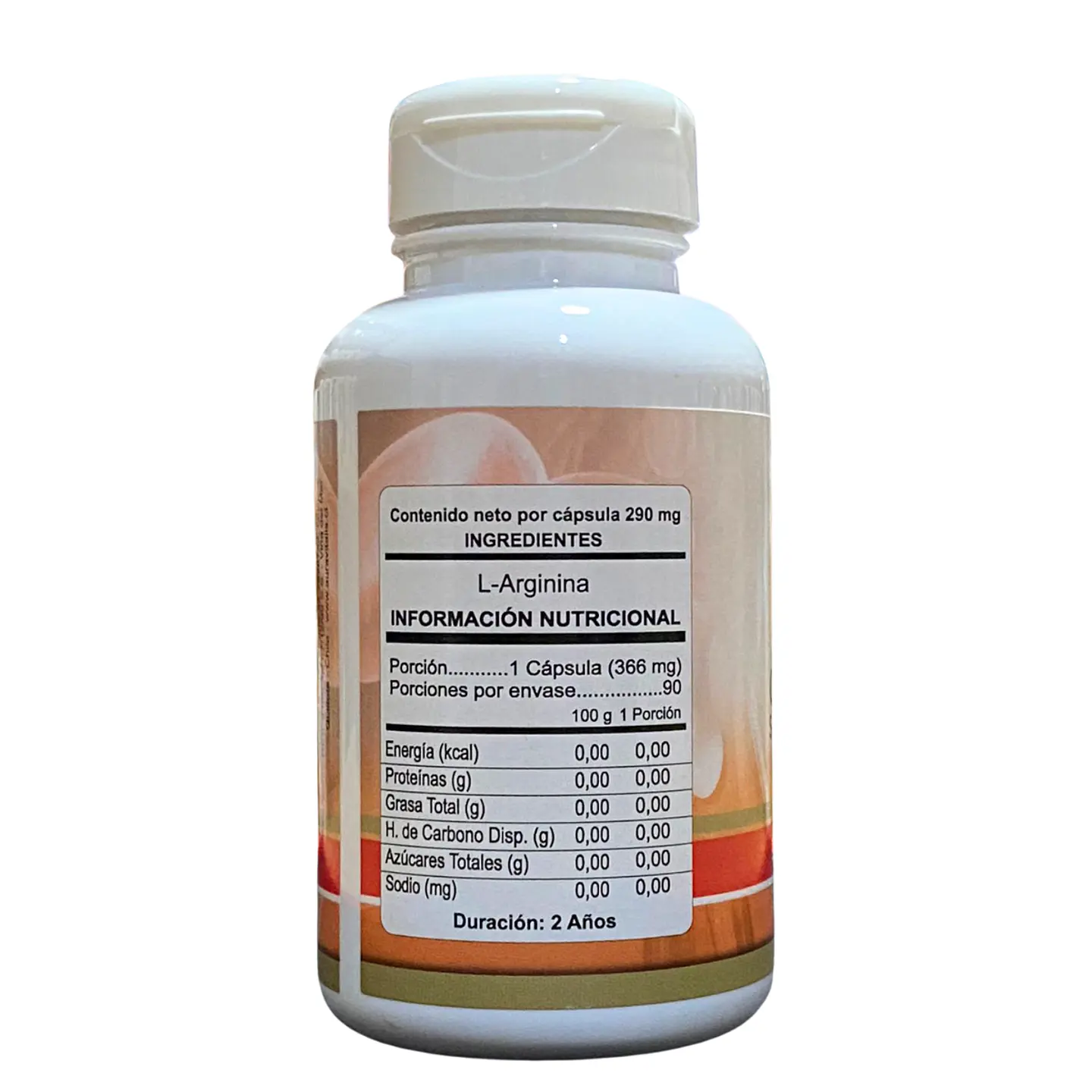 L-Arginina, 90 cápsulas 290 mg. 2