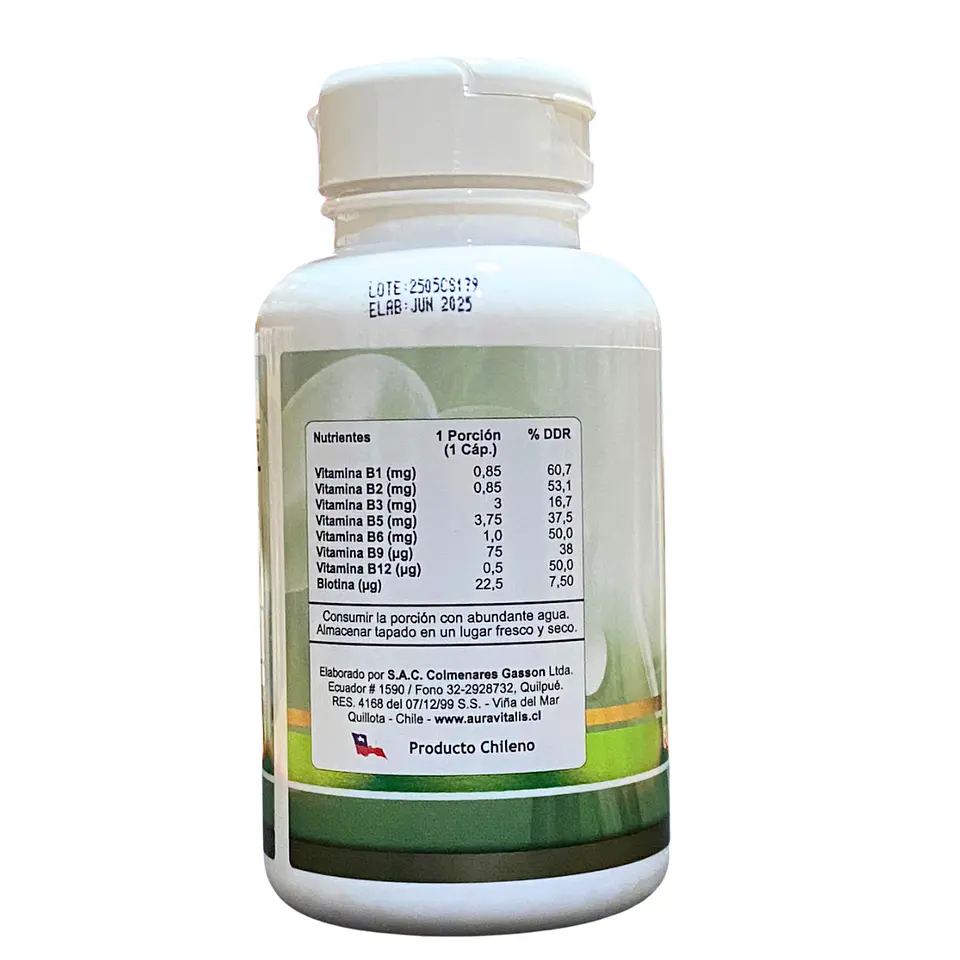 Complejo Multivitamínico B, 60 cápsulas 300 mg. 2