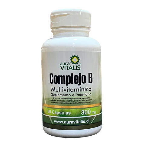 Complejo Multivitamínico B, 60 cápsulas 300 mg.