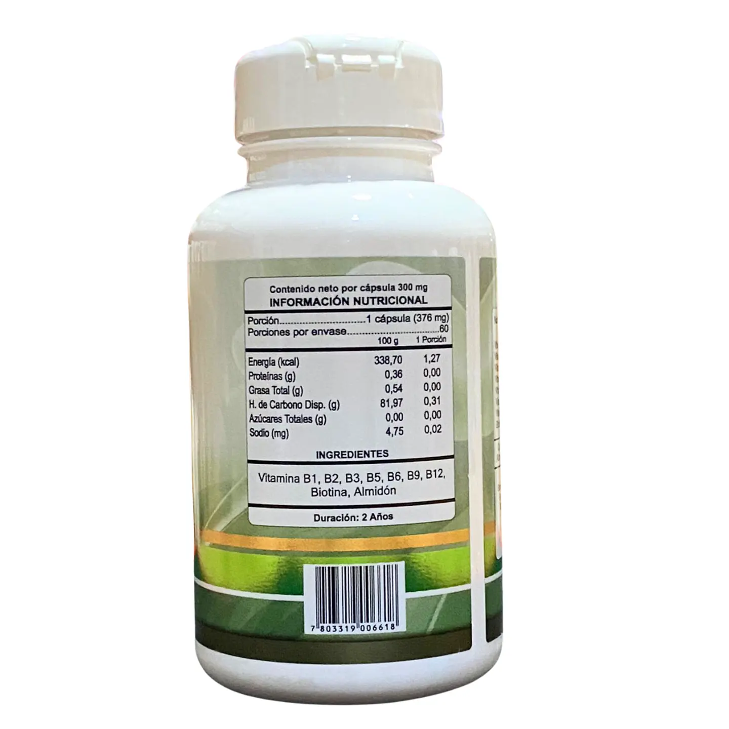 Complejo Multivitamínico B, 60 cápsulas 300 mg. 3