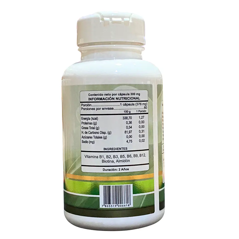 Complejo Multivitamínico B, 60 cápsulas 300 mg. 3