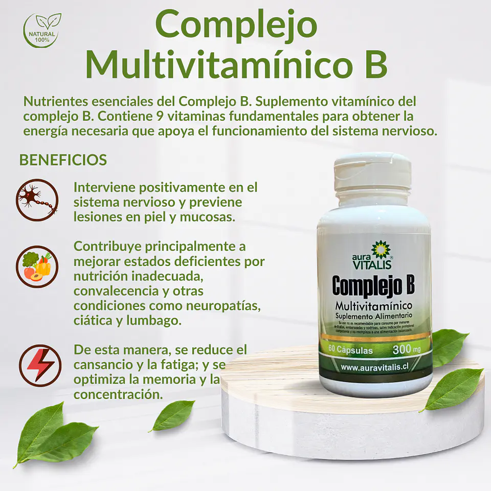 Complejo Multivitamínico B, 60 cápsulas 300 mg. 4