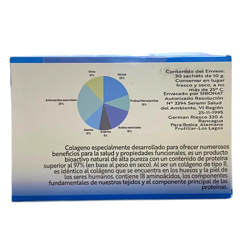 Colágeno Hidrolizado en polvo, 30 sachets de 10 gr. cada uno 3