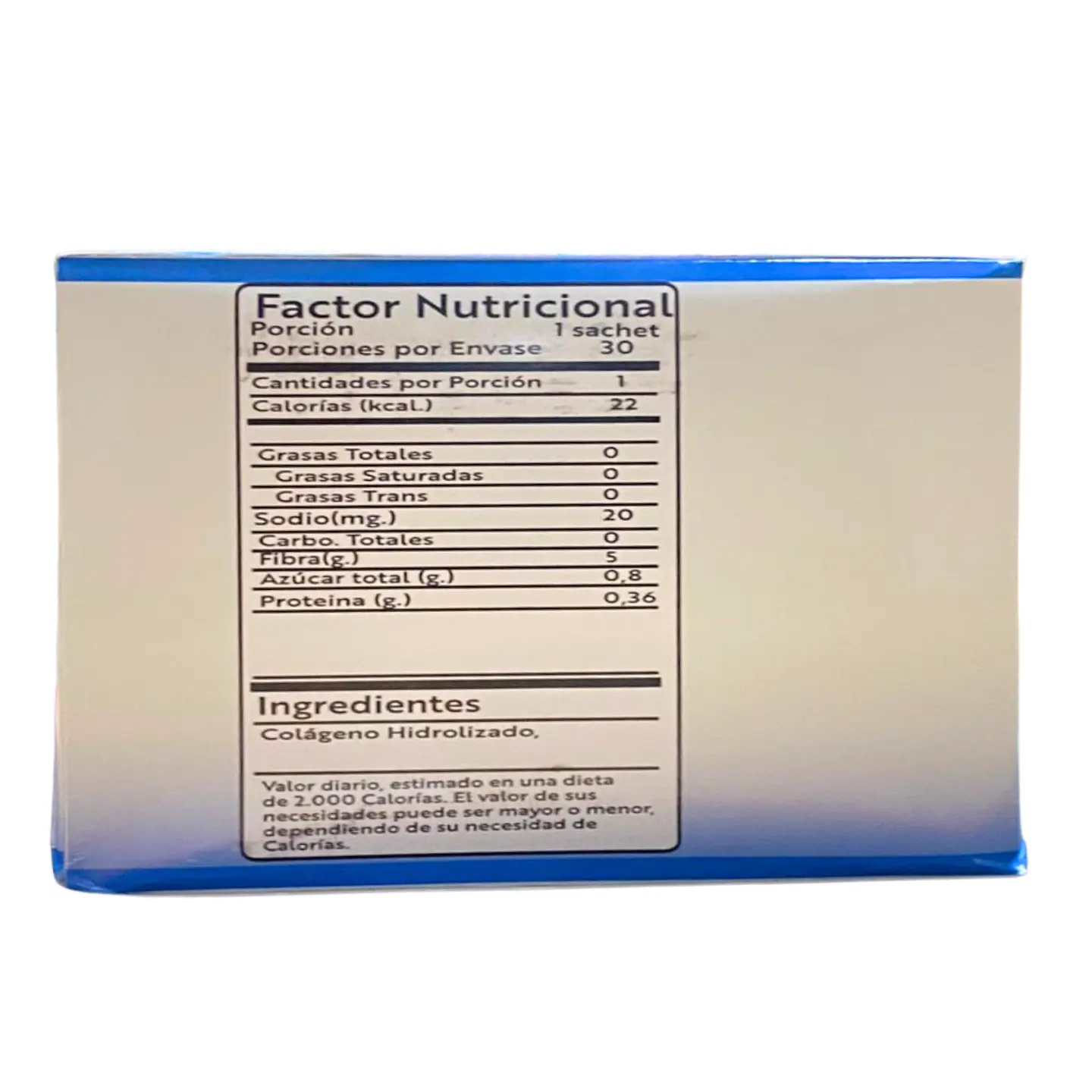 Colágeno Hidrolizado en polvo, 30 sachets de 10 gr. cada uno 4