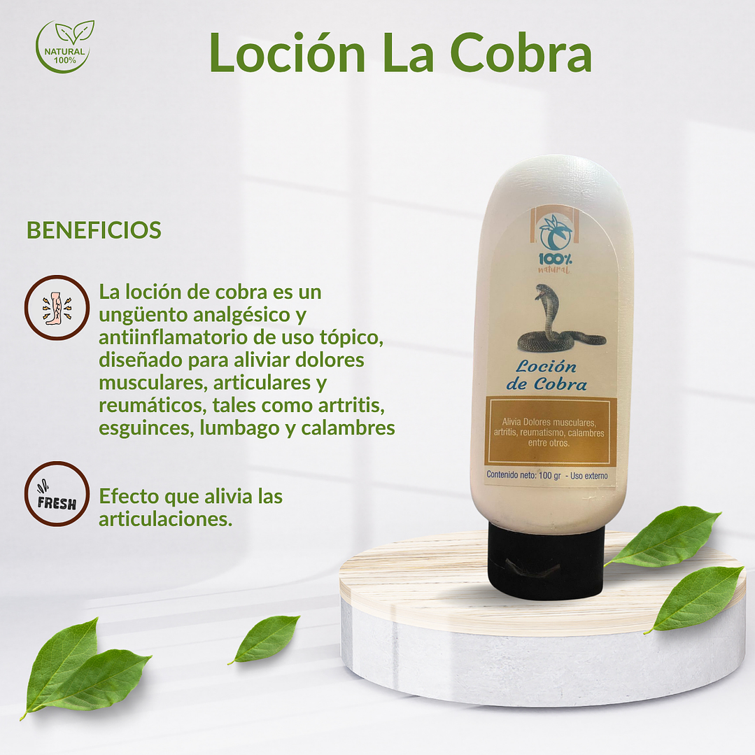 Loción La Cobra, 100 gr. 3
