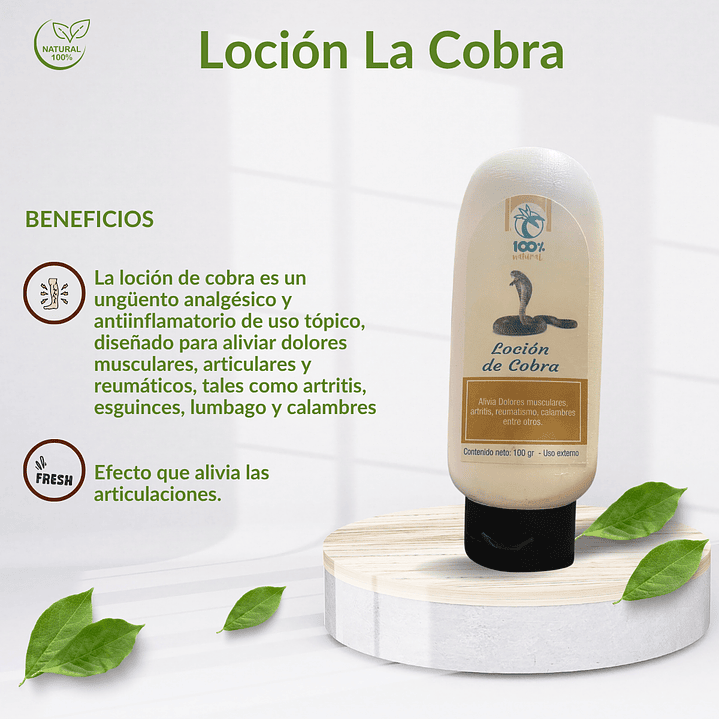 Loción La Cobra, 100 gr. 3