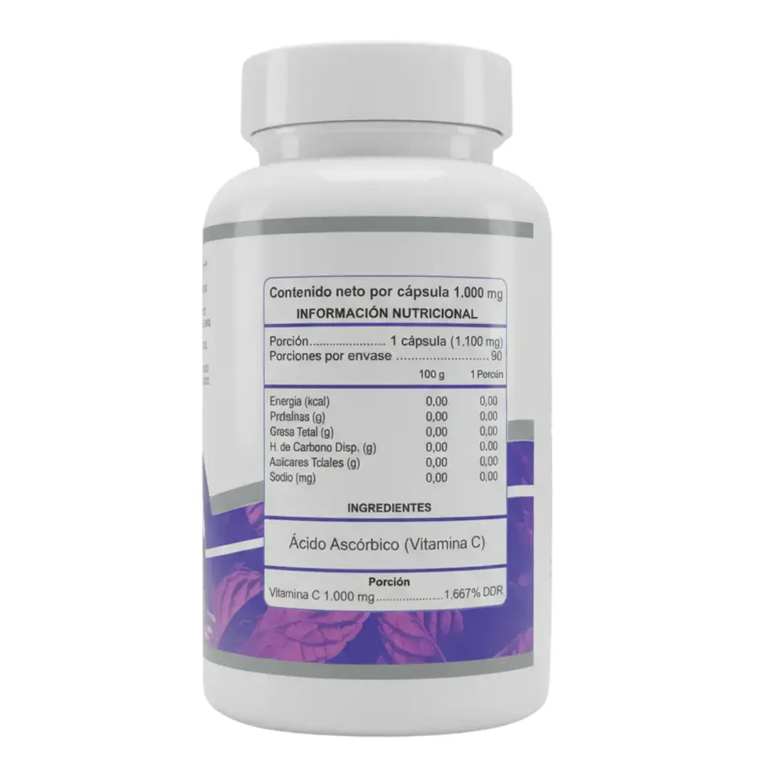 Vitamina C. 60 cápsulas  1000 gr 2