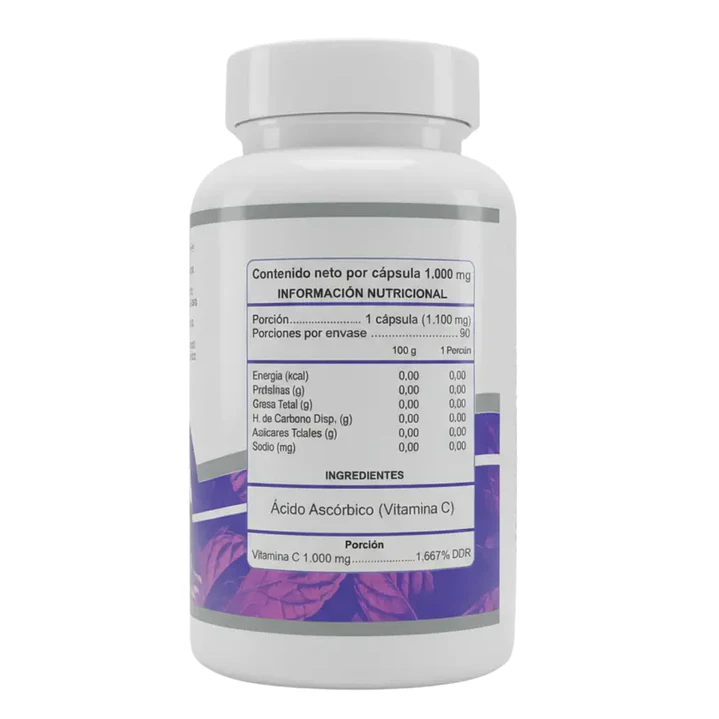 Vitamina C. 60 cápsulas  1000 gr 2