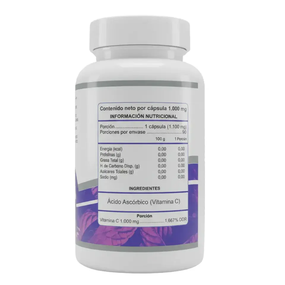 Vitamina C. 60 cápsulas  1000 gr 2