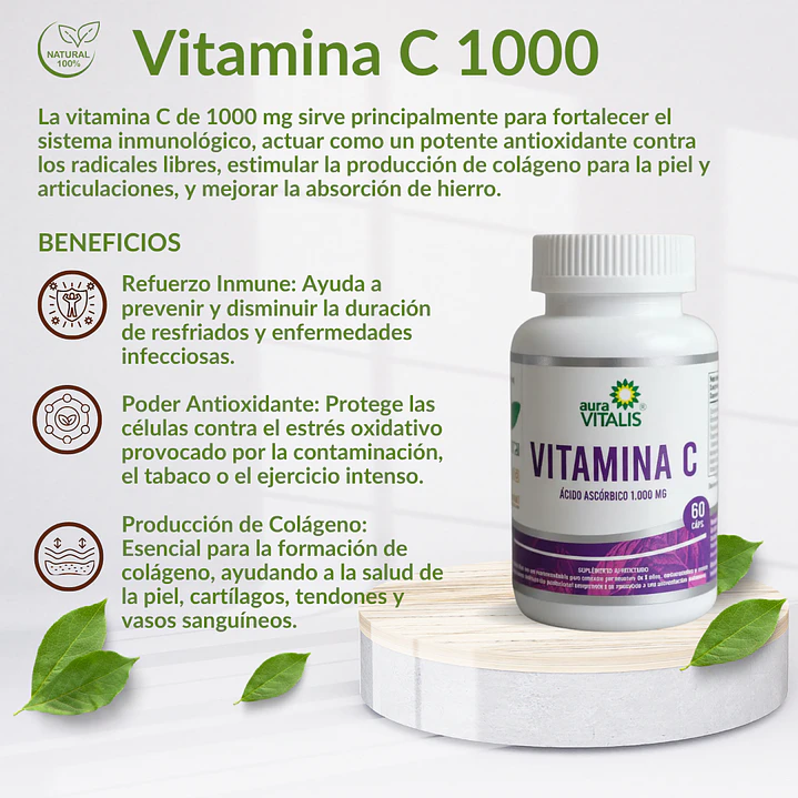 Vitamina C. 60 cápsulas  1000 gr 3
