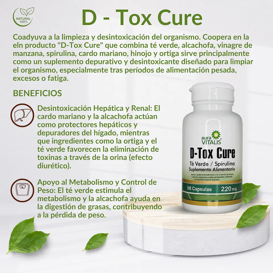 D-Tox Cure 90 cápsulas 220 mg. 2