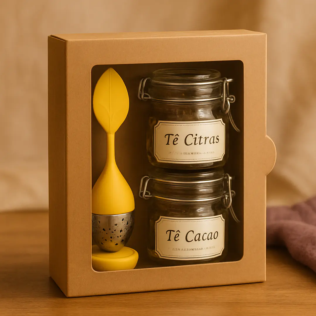 Set de 2 tecitos naturas + infusor individual 3