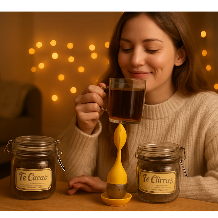 Set de 2 tecitos naturas + infusor individual 4