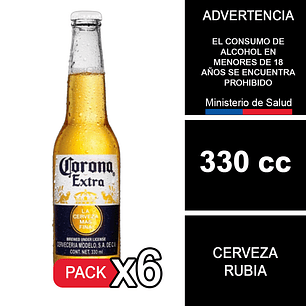 6X Corona Extra Botella 330cc