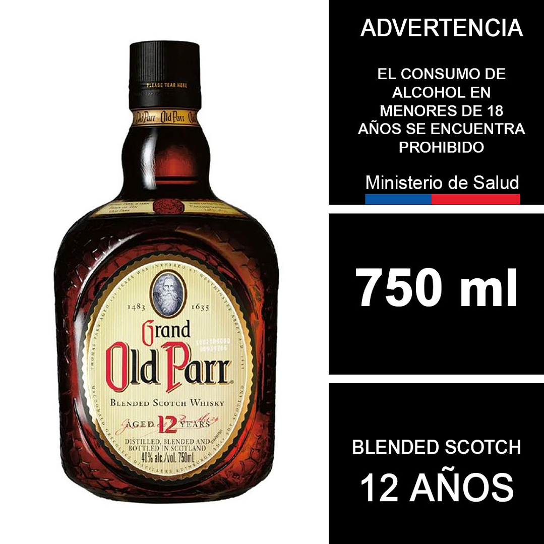 Whisky Grand Old Parr Blended Scotch 12 años 750 ml. 1