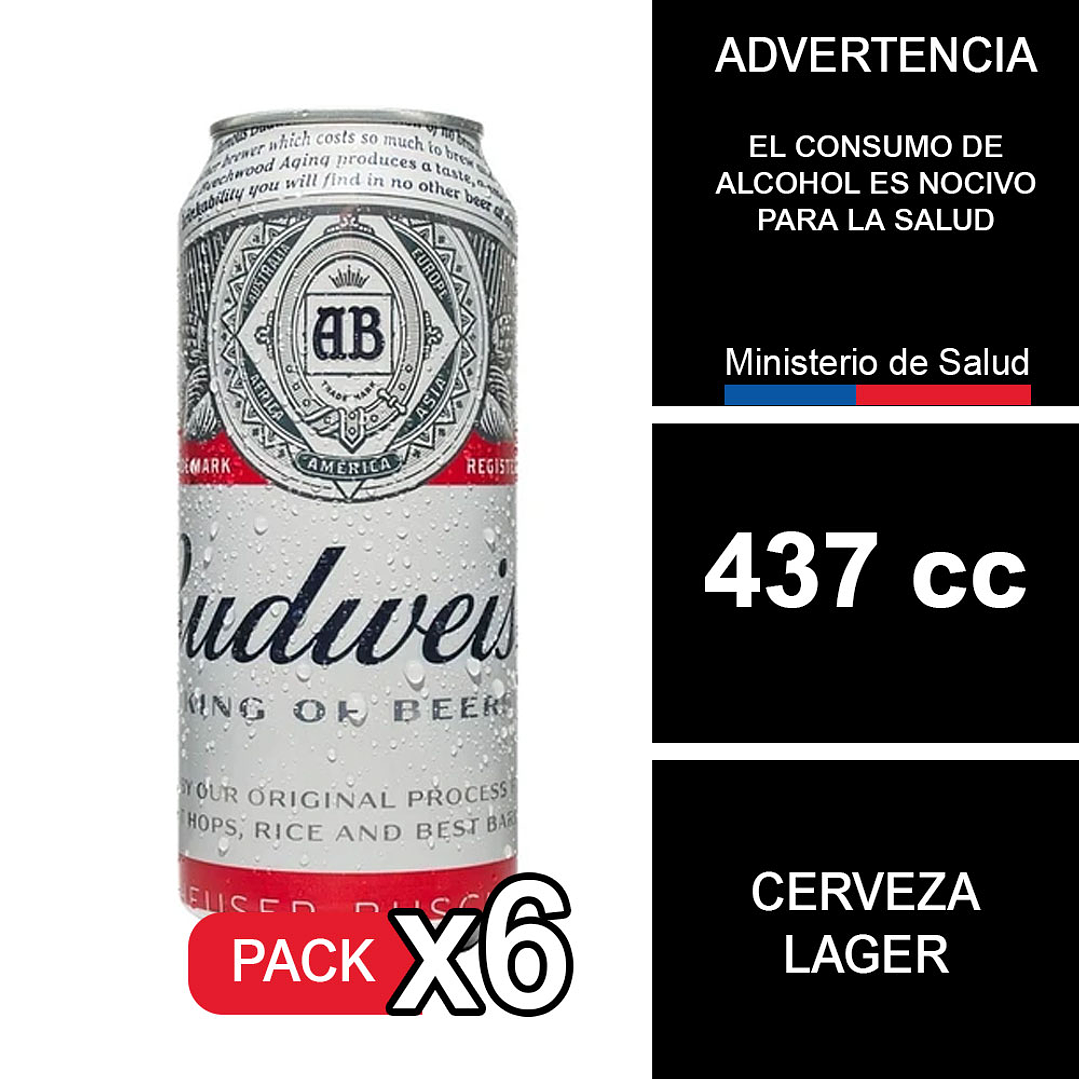 X6 Budweiser Lata 473 cc 1