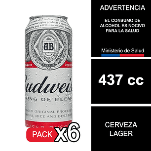 X6 Budweiser Lata 473 cc
