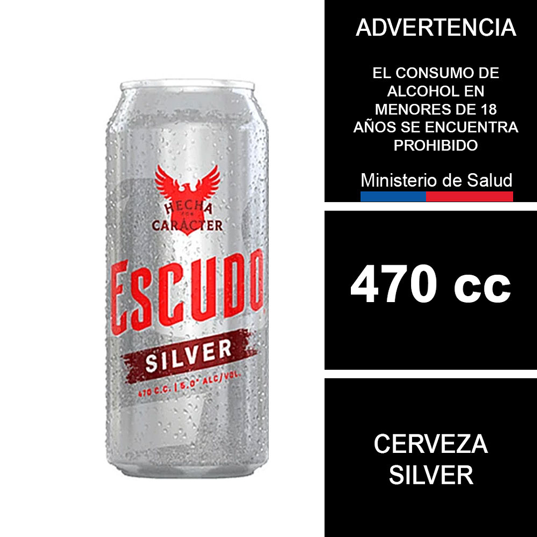Escudo Silver Lata 470 Cc 5.0° 1