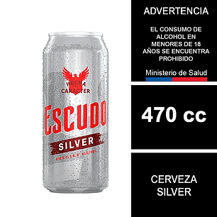 Escudo Silver Lata 470 Cc 5.0°