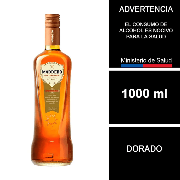 Ron Maddero Dorado Añejo 1000 ml 1