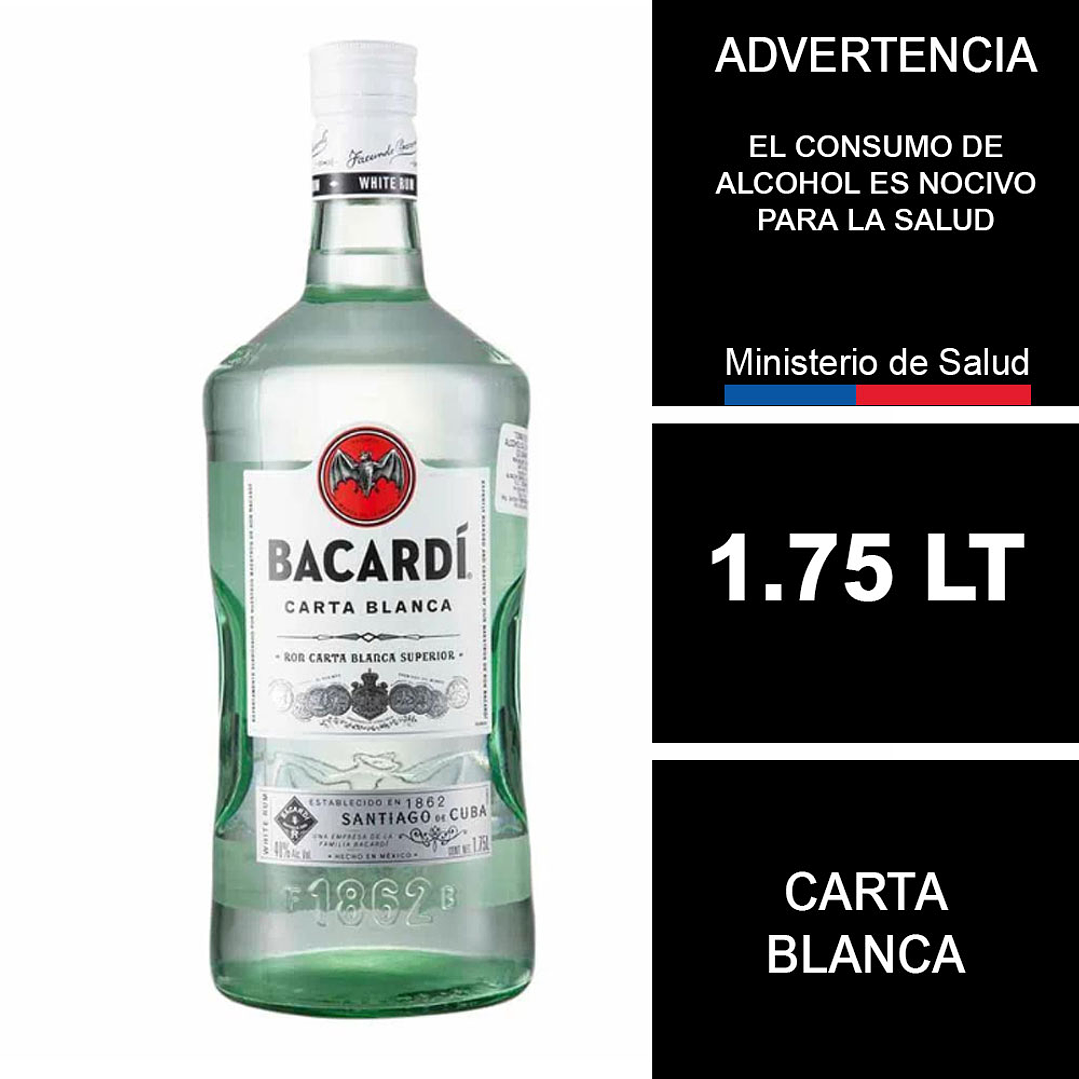 Ron Bacardí Blanco Carta Blanca 1750 cc 1