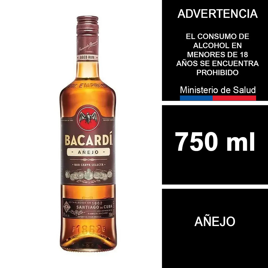 Ron Bacardí Añejo 750 ml 1