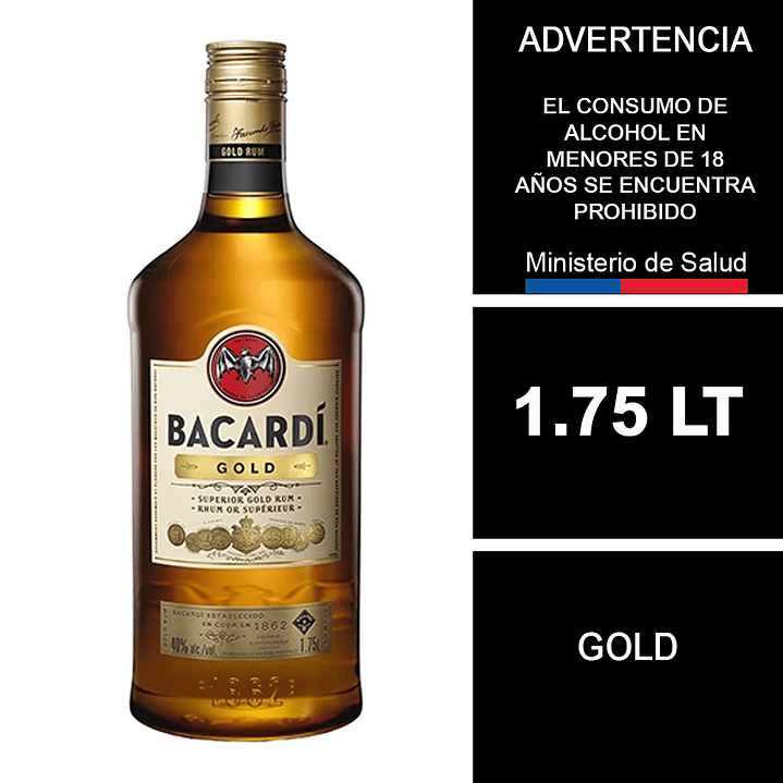 Ron Bacardí Gold 1750 cc 1