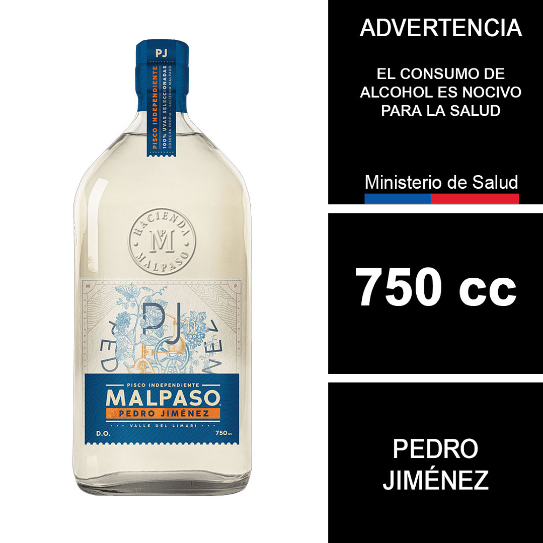 Pisco Mal Paso 40° Pedro Jimenez 750cc 1