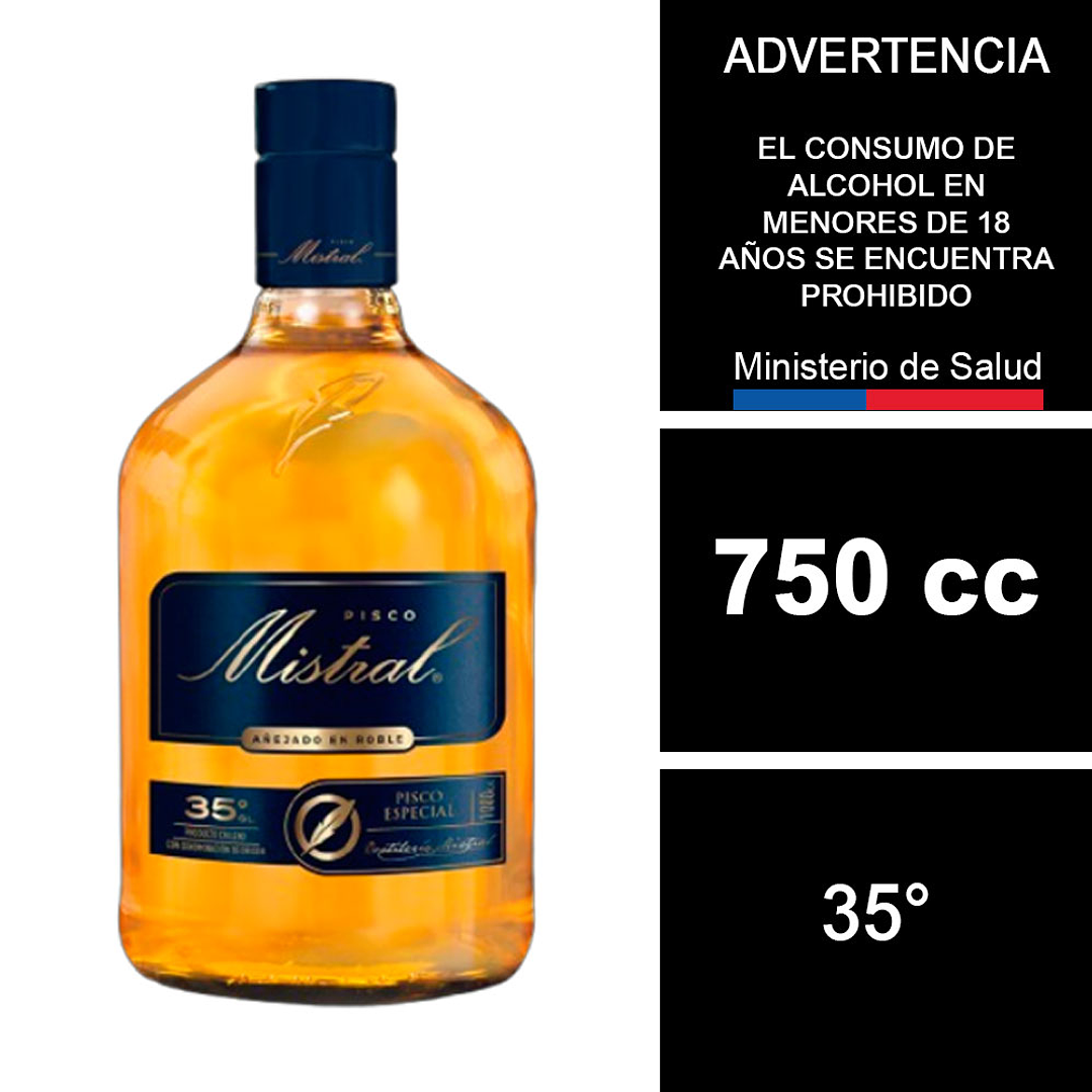 Pisco Mistral 35° 750cc 1