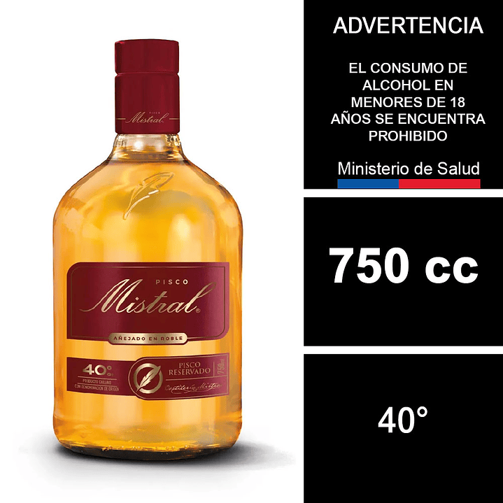 Pisco Mistral 40° 750 cc 1