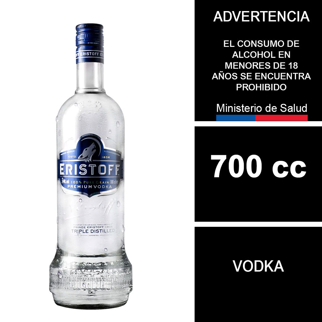 Vodka Eristoff Premium Original 700 Cc 1