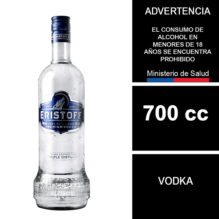 Vodka Eristoff Premium Original 700 Cc 1