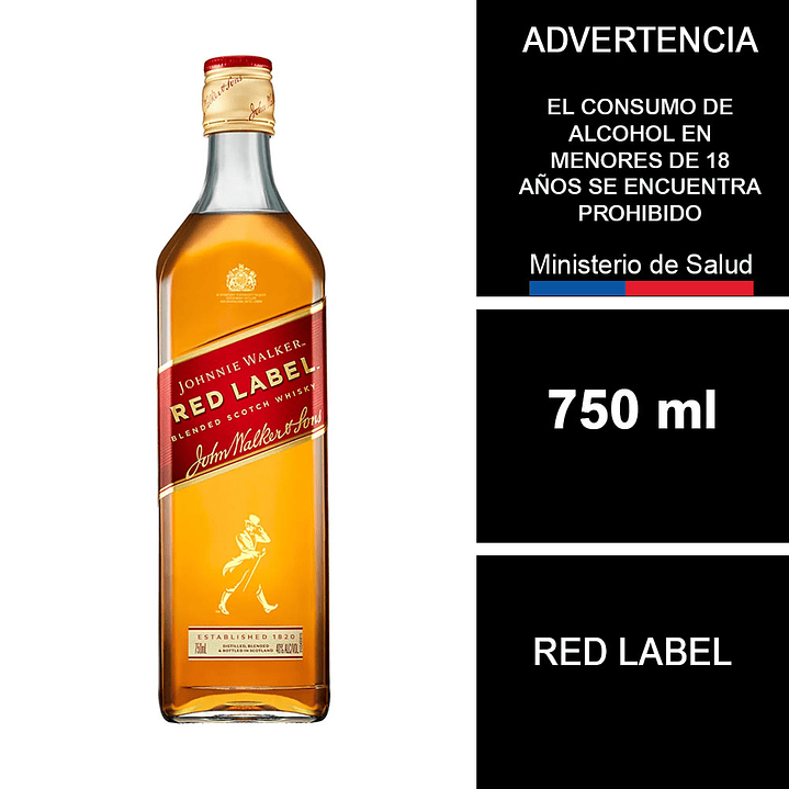 Whisky Johnnie Walker Red Label 750 ml 1