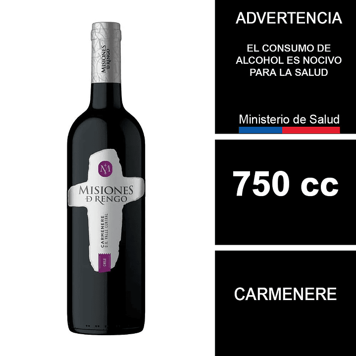 Vino Misiones De Rengo Carmenere 750 cc 1