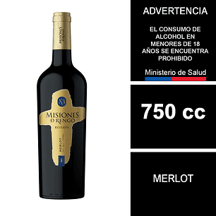 Vino Misiones de Rengo Reserva Merlot 750 cc