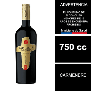 Vino Misiones de Rengo Reserva Carmenere 750 cc