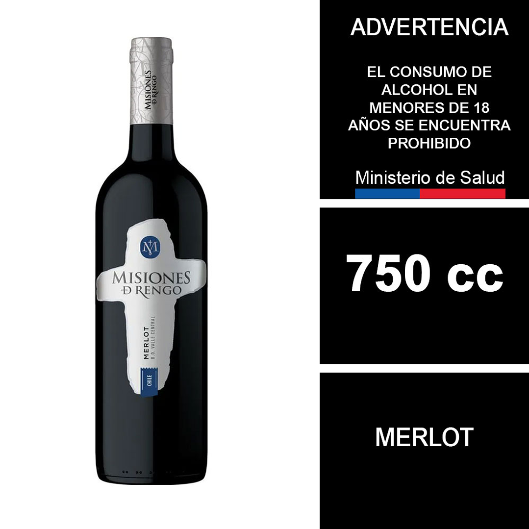 Vino Misiones De Rengo Merlot 750 cc 1