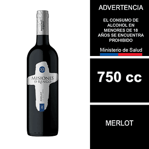 Vino Misiones De Rengo Merlot 750 cc
