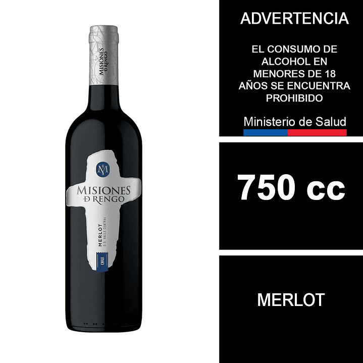 Vino Misiones De Rengo Merlot 750 cc 1