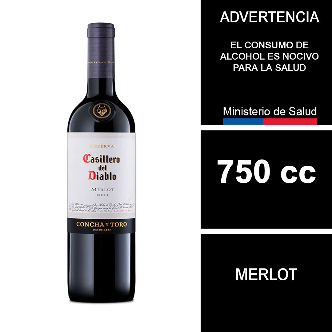 Vino Casillero Del Diablo Reserva Merlot 750 cc 1