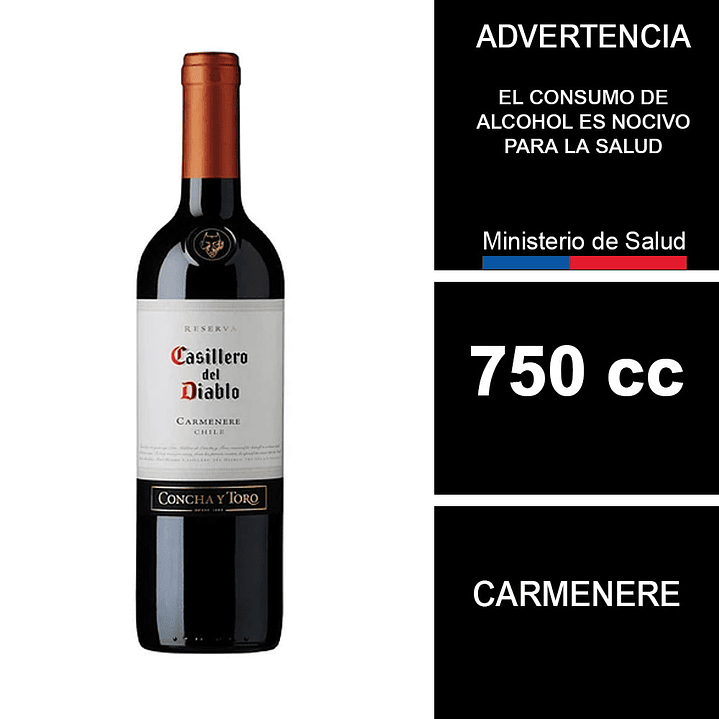 Vino Casillero del Diablo Reserva Carmenere 750cc 1